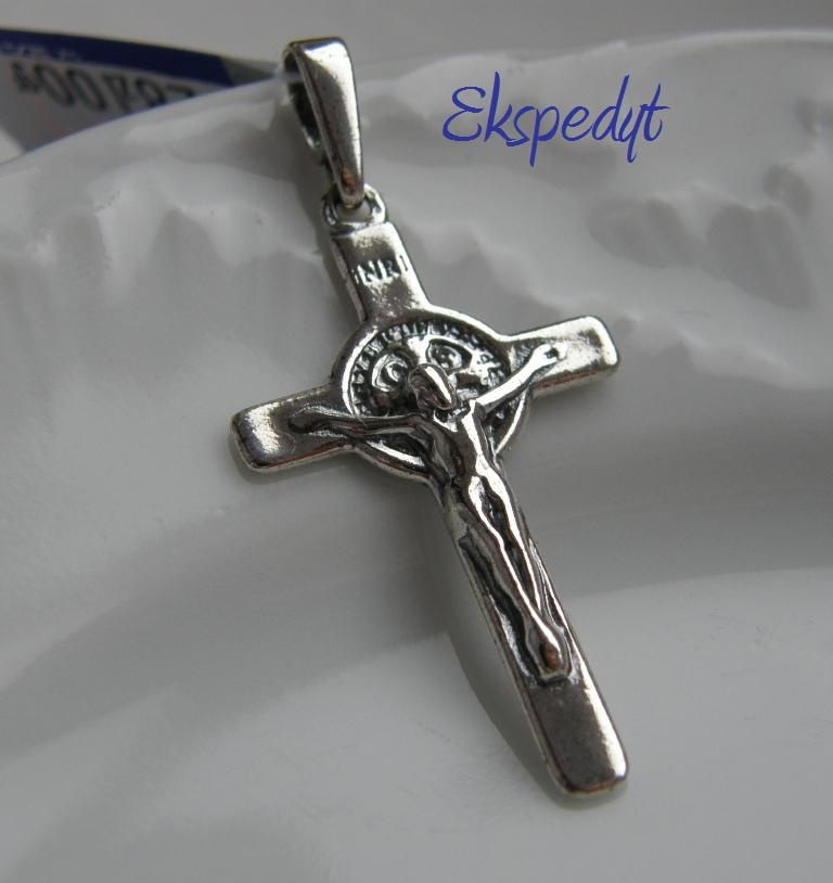 Krzyżyk św. Benedykta - srebrny 3 cm