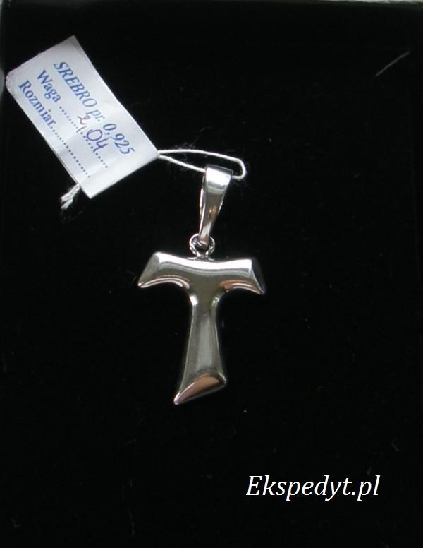 Krzyżyk Tau - srebro - 2 cm
