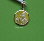 Medalik św. Jan Paweł II srebro diamentowane