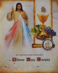 Obrazek Pierwszokomunijny z Jezusem Miłosiernym  w 100 rocznicę objawień Maryi
