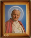 Św. Jan Paweł II - przeszklony